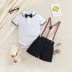 Baby Boys Clothes Set Factory - Summer Overalls Cotton Romper Set
