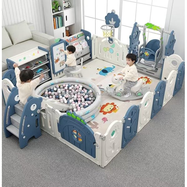 Indoor Playpen Factory - Foldable Plastic Play Yard with Swing