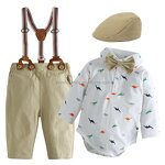 Baby Boy Clothes Set Factory - Custom Logo Bowtie Romper Formal Suit