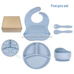 Baby Feeding Set Factory - BPA Free Silicone Suction Bowl Plate
