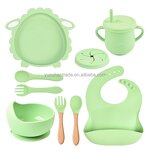 Baby Feeding Set Factory - Custom Wooden Spoon Silicone Set