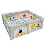 Baby Playpen Factory - Large Foldable Playard with Slide Swing