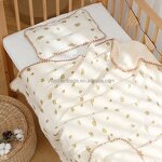 Swaddle Blanket Factory - 4 Layer Cozy White Organic Cotton