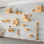 Pet Furniture Factory - Solid Wood Wall Shelves Climbing Rack