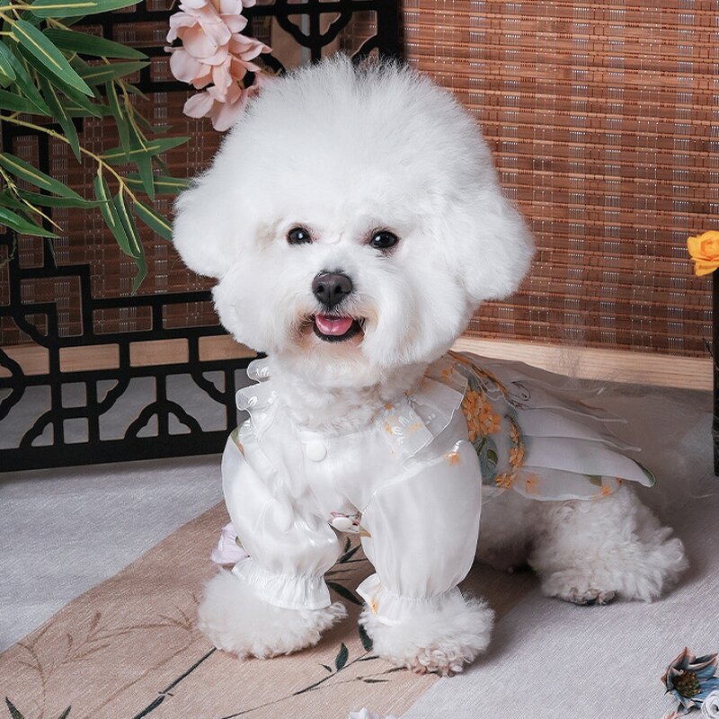Pet Skirt Factory - Chinese Embroidered Summer Breathable Skirt