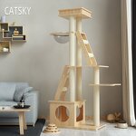 Cat Tree House Factory - Natural Wood Color Big Space Capsule