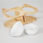 Pet Feeder Factory - New Design Solid Wood Raised Food Bowl