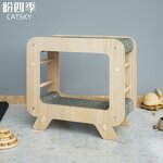 Cat Scratching Toys Factory - 2024 Multifunction Wooden Cardboard House