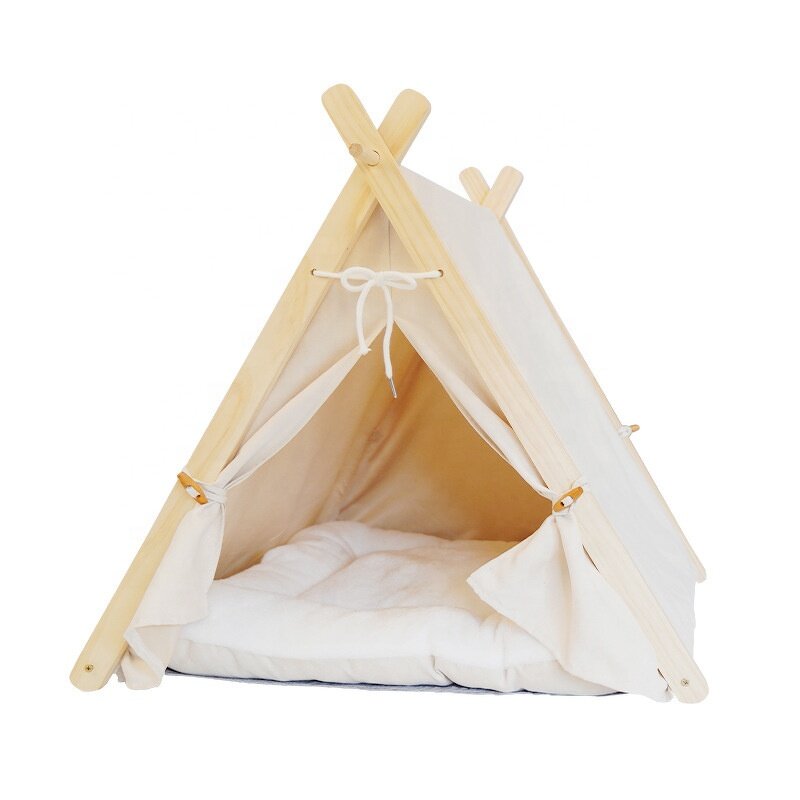 Pet Teepee Factory - Portable Washable Cat Teepee with Cushion