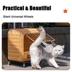 Cat Carrier Bag Factory - Custom Rattan Weaving Travel Trolley Bag