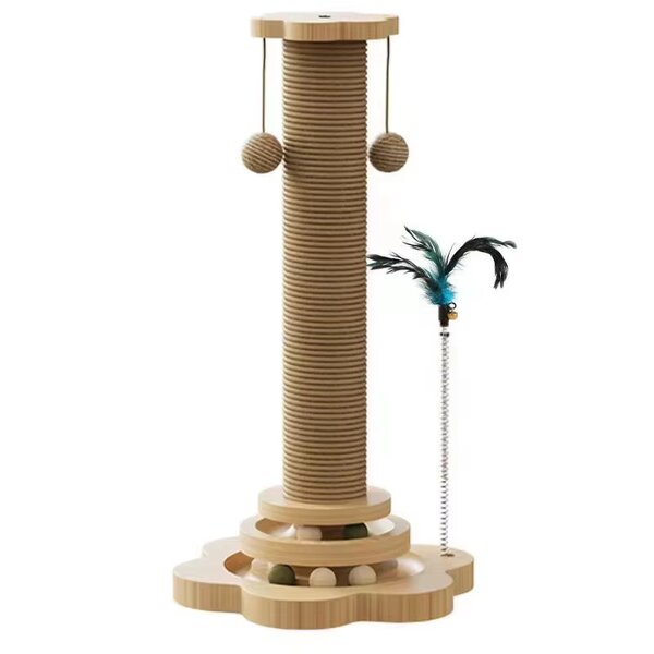 Cat Scratching Post Factory - Wholesale Sisal Post with Hanging Ball