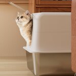 Cat Litter Box Factory - Original Design Covered Stainless Steel