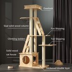 Cat Tree House Factory - Natural Wood Color Big Space Capsule