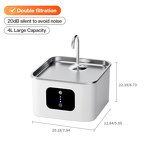 Pet Water Dispenser Factory - Antimicrobial Mute Smart 4L Fountain