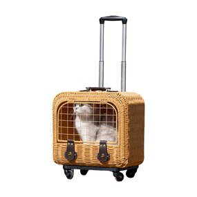 Cat Carrier Bag Factory - Custom Rattan Weaving Travel Trolley Bag