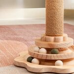 Cat Tree Toys Factory - Luxury Solid Wood Turntable Scratching Post
