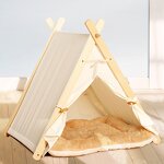 Pet Teepee Factory - Portable Washable Cat Teepee with Cushion