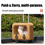 Cat Carrier Bag Factory - Custom Rattan Weaving Travel Trolley Bag