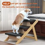 Pet Ramp Factory - Foldable 2-in-1 Dog Stairs Wooden Ladder