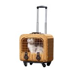Pet Carrier Bag Factory - Handmade Rattan Weaving Travel Trolley