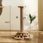 Cat Tree Toys Factory - Luxury Solid Wood Turntable Scratching Post