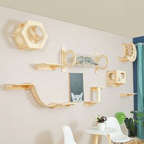 Cat Wall Shelf Factory - Eco-friendly Wooden Bed Toy Shelf