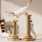Cat Tree Toys Factory - Luxury Solid Wood Turntable Scratching Post