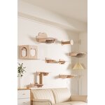 Cat Tree House Factory - Solid Wood Wall Mount with Hammock