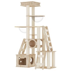 Cat Scratching Post Factory - Indoor Wooden Sisal Climbing Frame