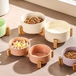 Pet Bowl Factory - Custom Wooden Rack Ceramic Double Bowl
