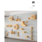 Pet Furniture Factory - Solid Wood Wall Shelves Climbing Rack