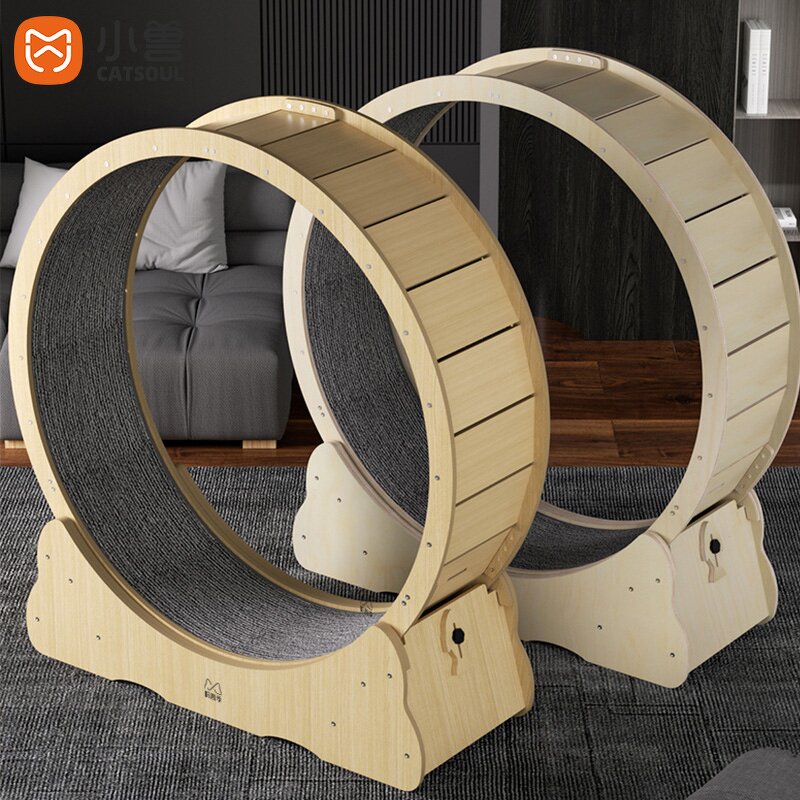 Cat Toys Factory - Circle Track Solid Wood Exercise Running Wheel