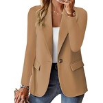 Blazers Factory - Women's Large Size Solid Color Office Jacket