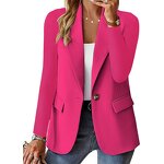Blazers Factory - Women's Large Size Solid Color Office Jacket