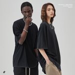 T-Shirt Factory - Gradient Retro Black Cotton Printed Men's Tee