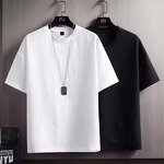 Linen Shirt Factory - Men's Casual Summer Short-sleeved Shirt