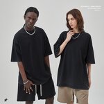 T-Shirt Factory - Gradient Retro Black Cotton Printed Men's Tee