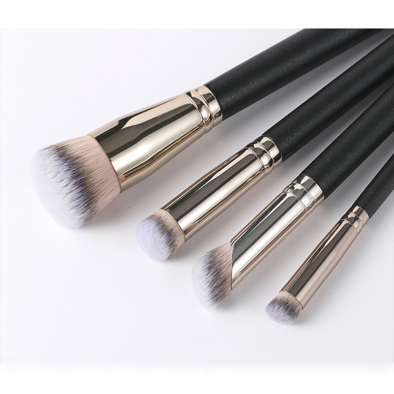 Makeup Brush Manufacturer - Custom Logo Wooden Single Brush Black
