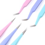 睫毛镊子源头工厂-高品质糖果色钻石套装