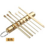 耳部清洁器生产厂家-玫瑰金6件耳垢去除多功能