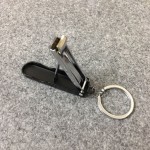 指甲钳套装源头工厂-经典钥匙扣皮革盒切割器
