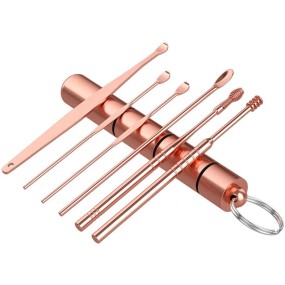 Ear Cleaner Manufacturer - Rose Gold 6 Pcs Wax Removal Multifunction