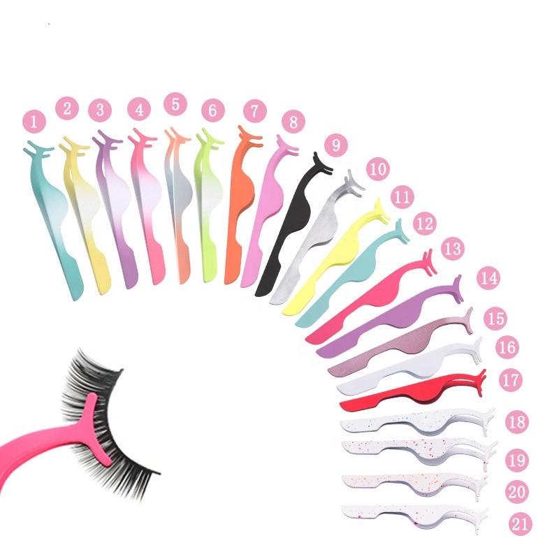 Eyelash Tweezers Manufacturer - Pink Diamond Stainless Steel Applicator