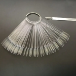 指甲色卡生产厂家-50片圆扇形展示丙烯酸甲片