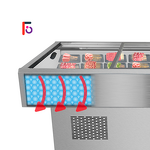 Seafood Refrigerator Factory - Commercial Display with Upright Freezer