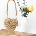 Evening Bags Manufacturer - Sparkly Rhinestone Heart Bag