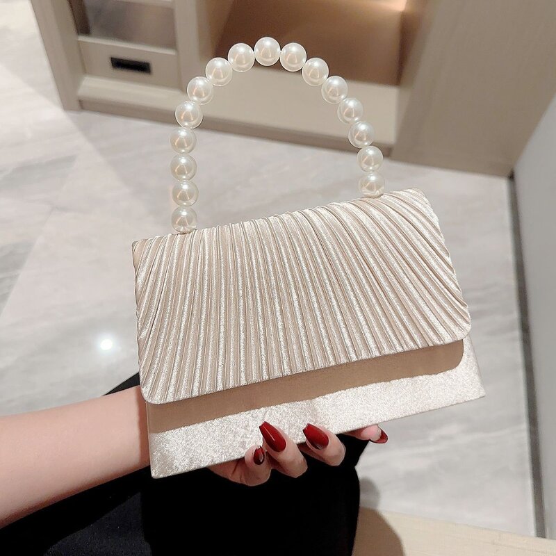 Evening HandBag Manufacturer - Luxury Pearl Chain Clutch
