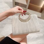 Evening Bag Manufacturer - Pleated Leather Tote Party Bag