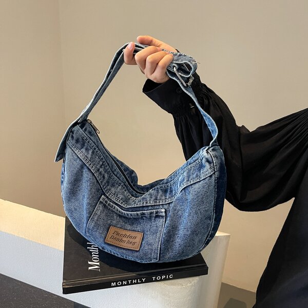Shoulder Bag Manufacturer - Custom Retro Denim Underarm Bag