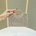 Evening Bags Manufacturer - Versatile Geometric Tassel Clutch